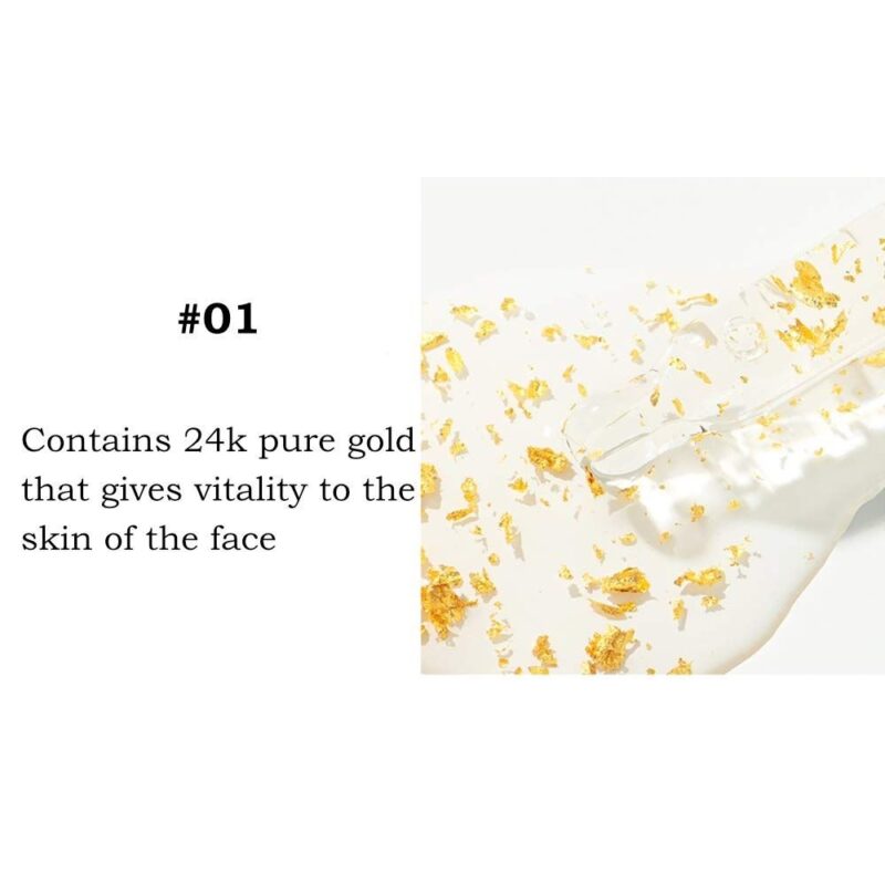 24K Goldzan Facial Serum Ampoule Pure Gold 99.9% Maison De Nature 100 ml Made in Korea. - Image 3