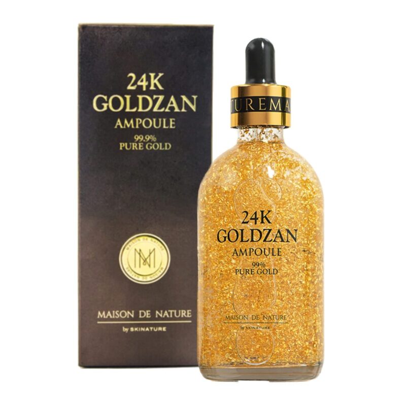 24K Goldzan Facial Serum Ampoule Pure Gold 99.9% Maison De Nature 100 ml Made in Korea. - Image 2