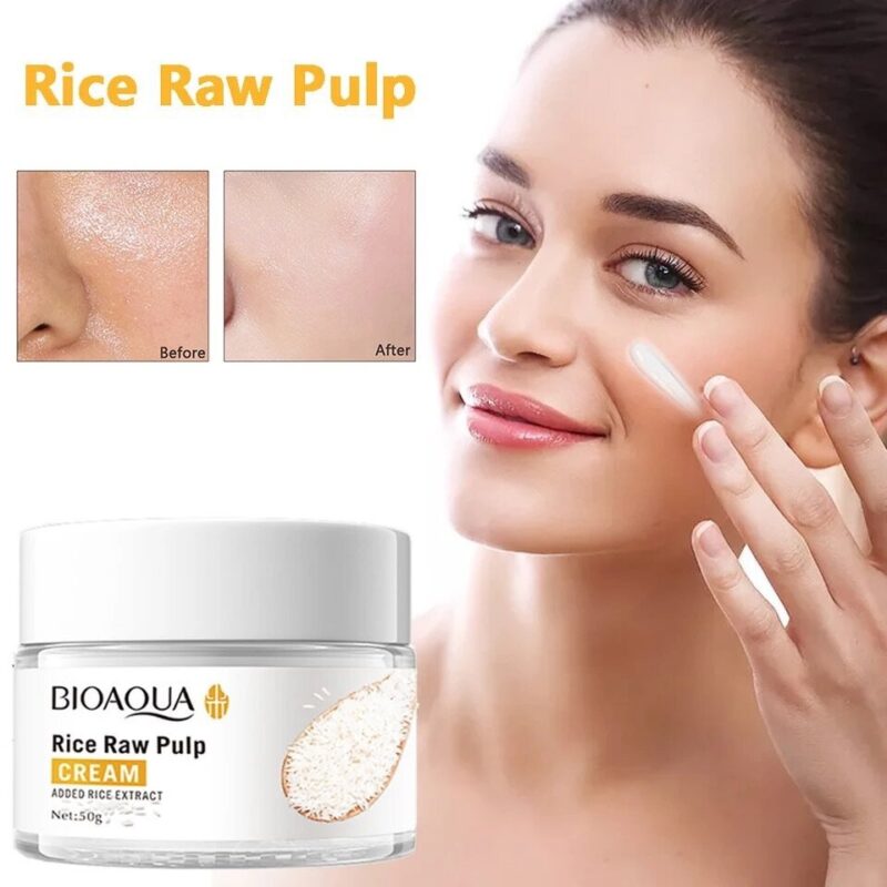 Bioaqua Rice Raw Pulp Facial Cream – Moisturizing Face Cream 50g - Image 6